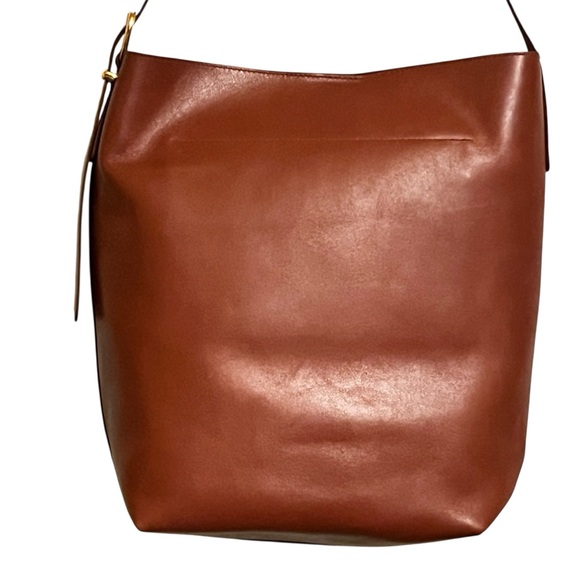 Madewell The Essential Bucket Bag Leather Brown NWOT - Picture 4 of 10